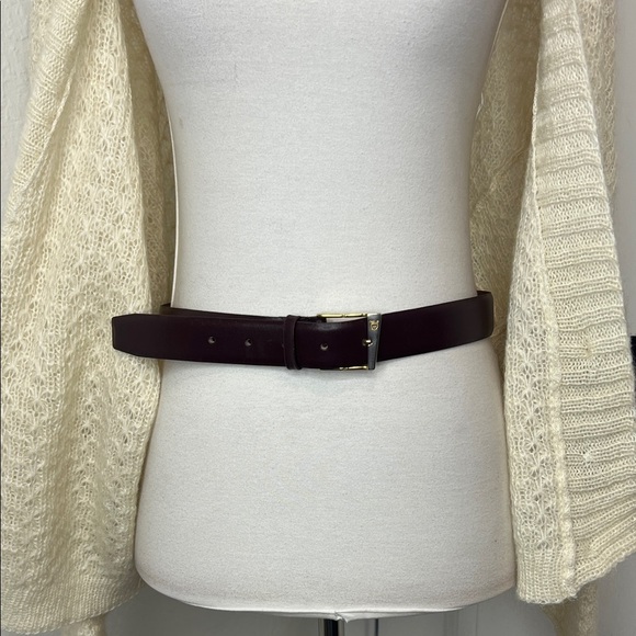 Christian Dior Genuine Eggplant Colored Leather Belt w/Goldtone Buckle 75/30 XS main image 13